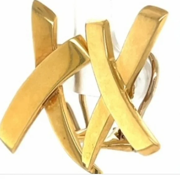 Tiffany & Co. 18K 1989 Paloma Picasso "X" Earring - Picture 2 of 5